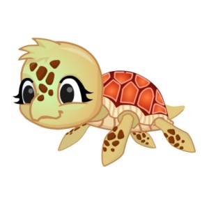 Bubbling Speckled Orange Turtle